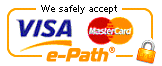 We accept VISA, MasterCard!