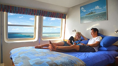 Overnight liveaboard double bed room Cairns